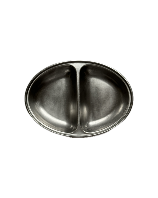 Vintage Stainless Steel Dividing Dish