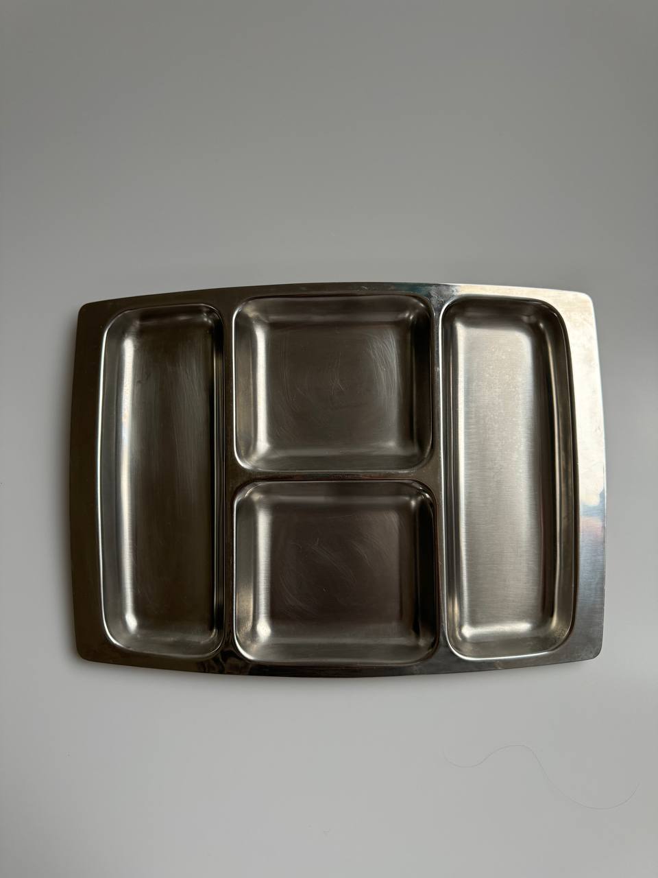 Vintage Stainless Steel Party Platter (1970s)