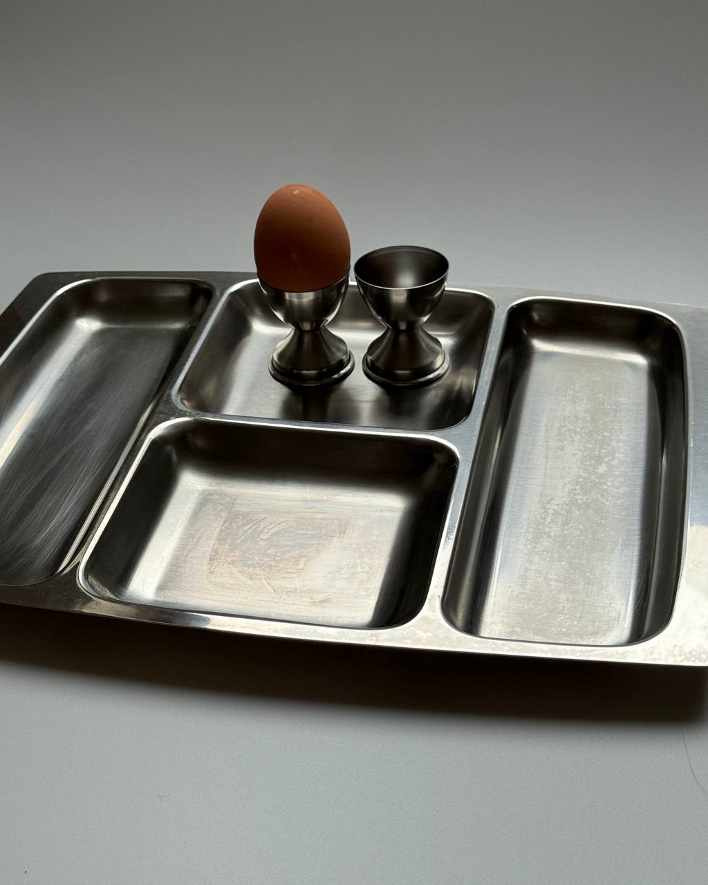 Vintage Stainless Steel Party Platter (1970s)