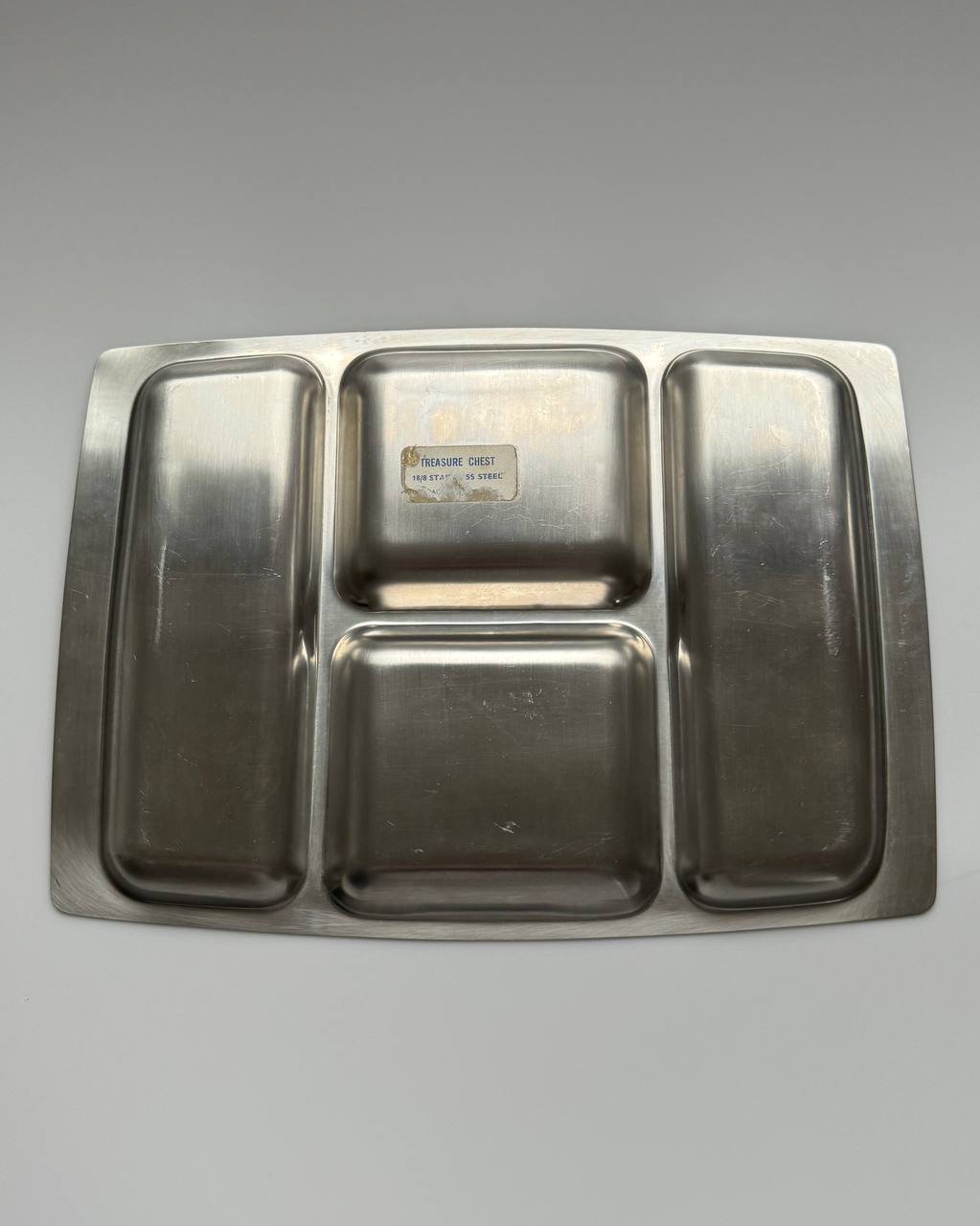 Vintage Stainless Steel Party Platter (1970s)