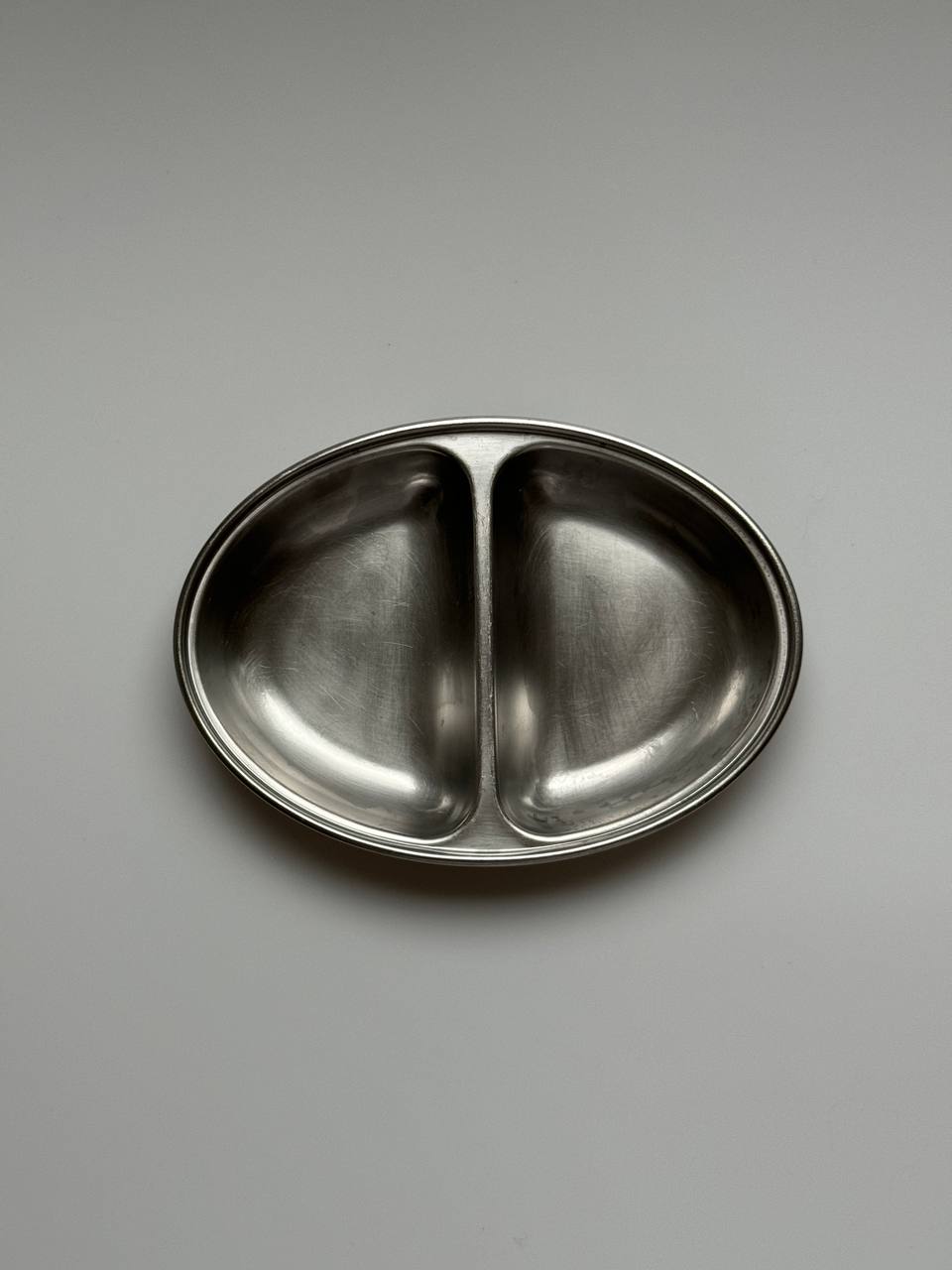 Vintage Stainless Steel Dividing Dish