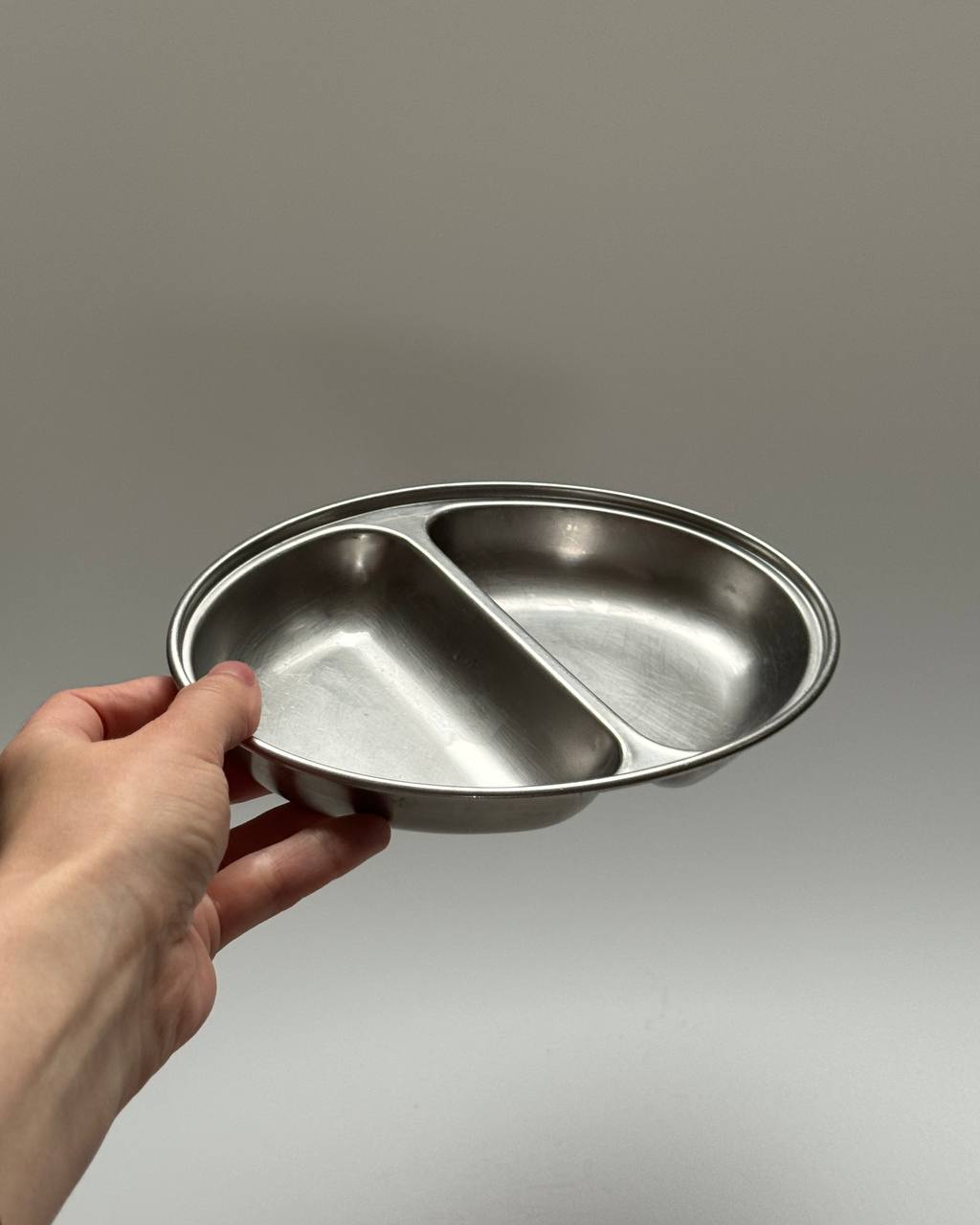 Vintage Stainless Steel Dividing Dish