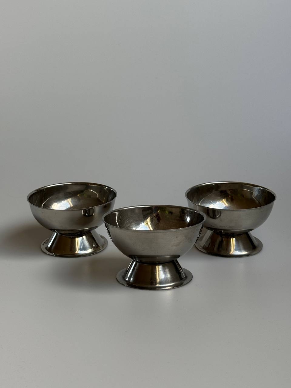 Vintage Metal Ice Cream Dishes