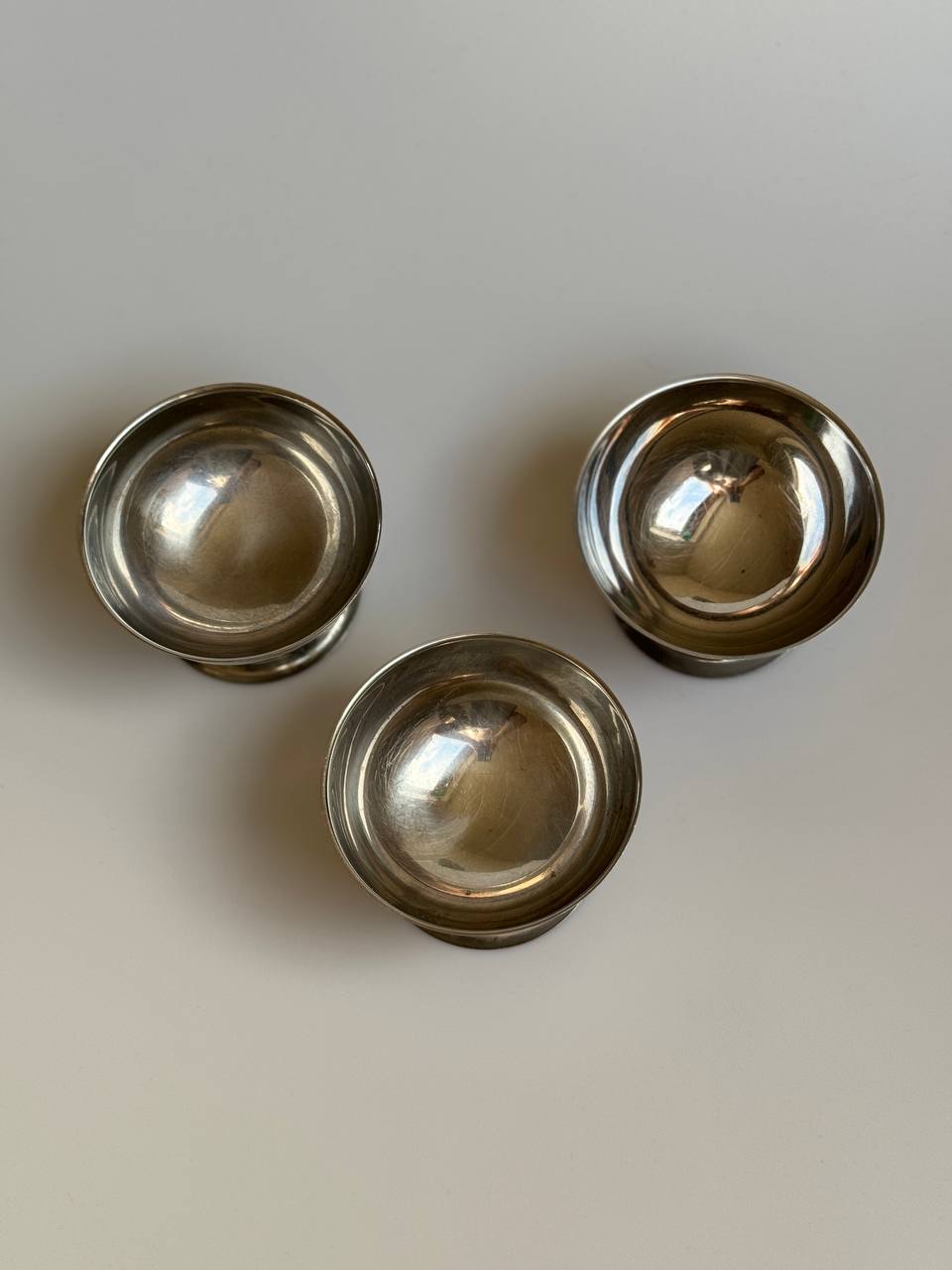 Vintage Metal Ice Cream Dishes