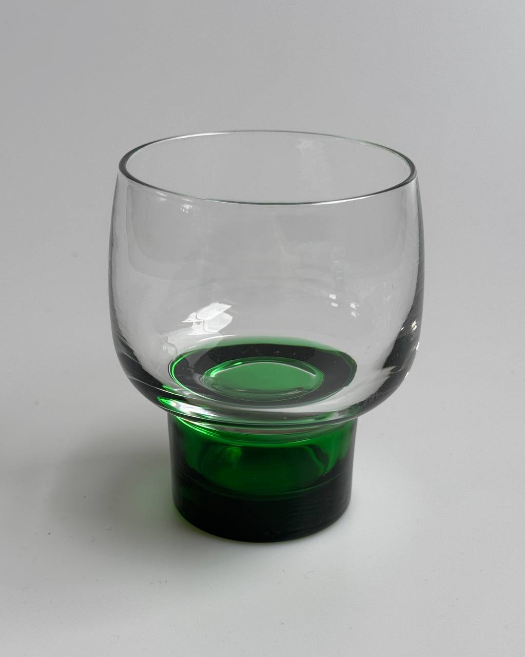 Set of 2 Vintage Luminarc France Green Glasses – 1970s Retro Design